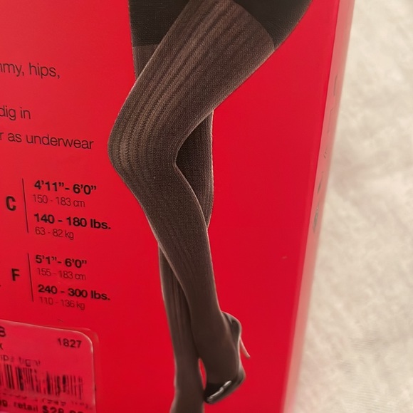SPANX, Tight-End Tights, Patterned-Coil Stripe, Black, size B, NEW! NEW! NEW!!!! - Picture 4 of 8